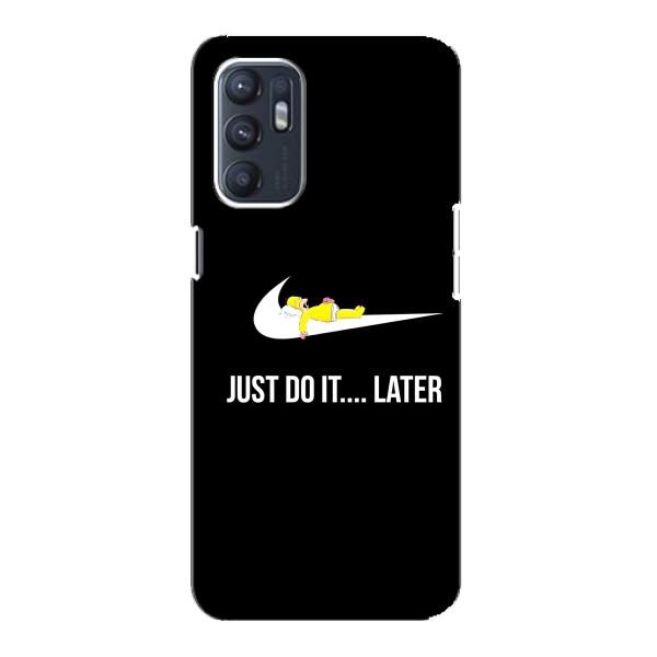 Чохол з логтипом Найк на Oppo Reno6 4G – Nike just do it