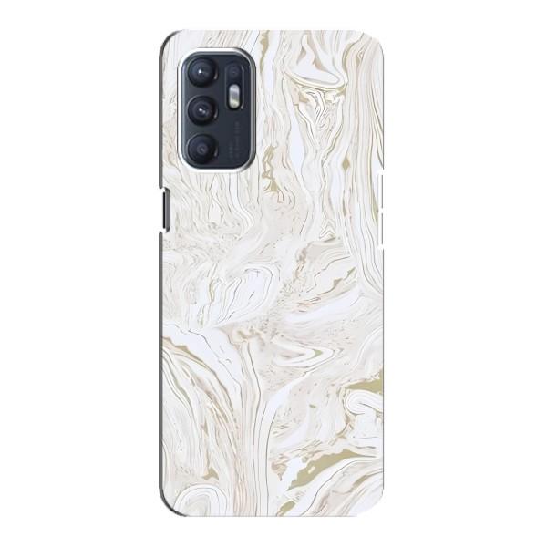 Мраморний чехол на Oppo Reno6 5G (VPrint) – Білий мрамор