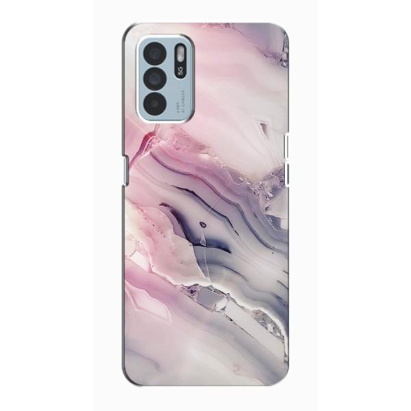 Мраморный чехол на Oppo Reno6 Z (VPrint) – Пурпурный Мрамор