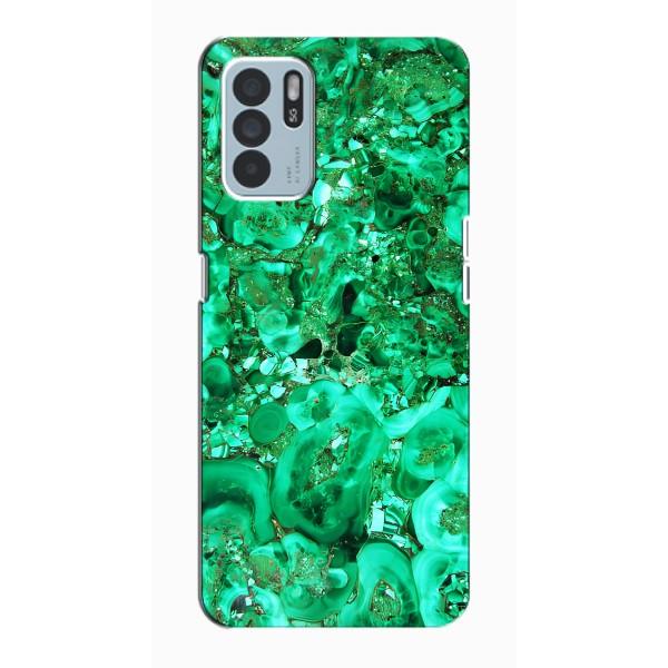 Мраморный чехол на Oppo Reno6 Z (VPrint) – Салатный Мрамор