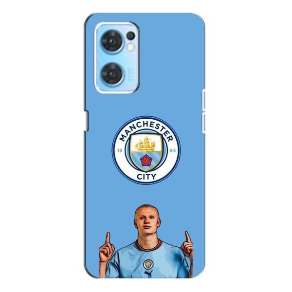 Чехлы с футболистом Ерлинг Холанд для Oppo Reno7 4G (AlphaPrint) – Холанд Манчестер Сити
