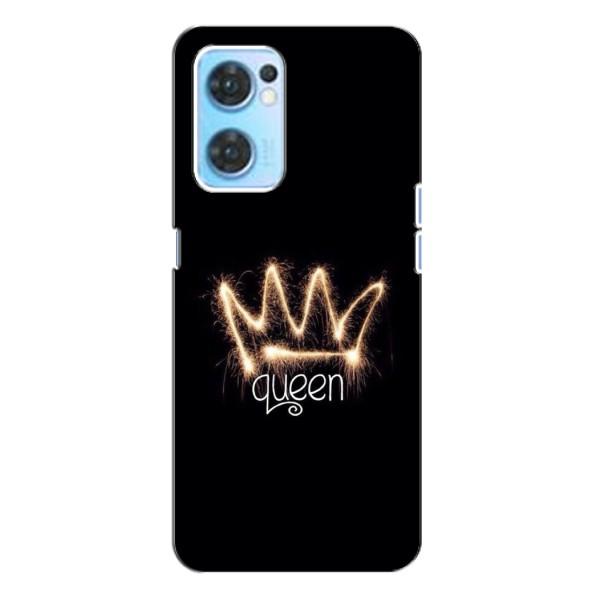 Чехол (Корона на чёрном фоне) для Оппо Рено 7 (4G) – Корона