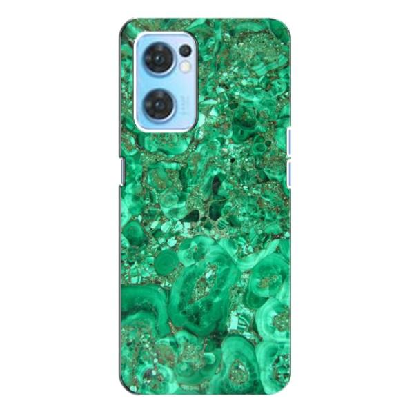 Мраморний чехол на Oppo Reno7 4G (VPrint) – Салатовий Мрамор