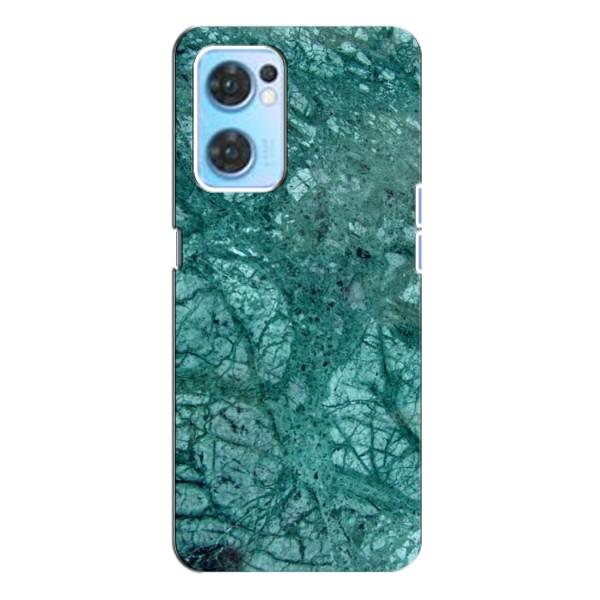 Мраморний чехол на Oppo Reno7 4G (VPrint) – Зелений мрамор