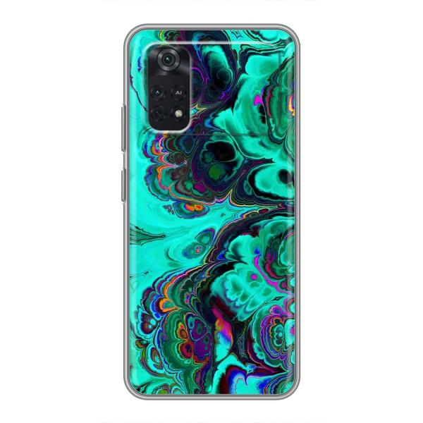Чехлы с тематикой "Мрамор" на Поко М4 про (4G) – Салатный мрамор