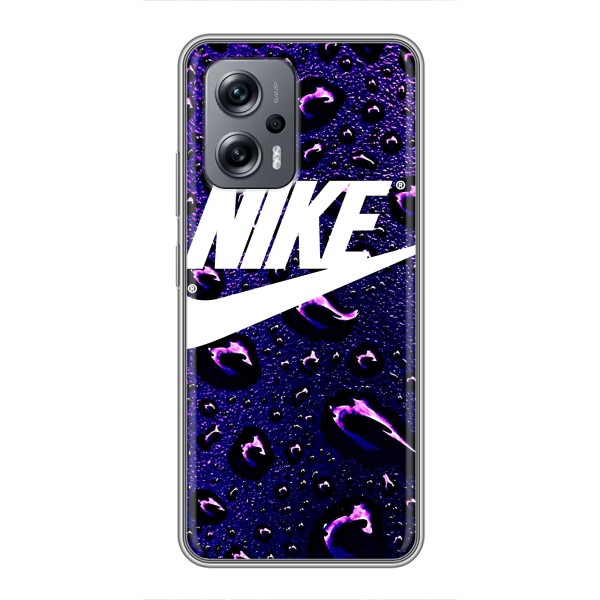 Чехол с логотипом Найк на Xiaomi POCO X4 GT – Найк на фиолетовом