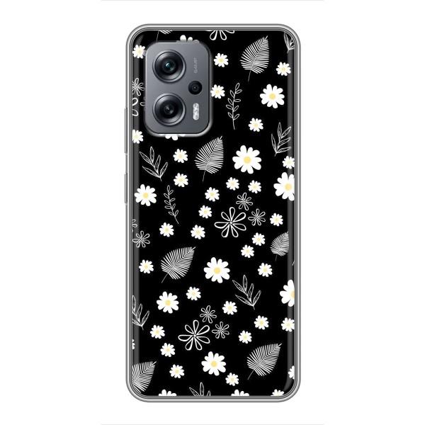 Чехлы с тематикой "ЦВЕТЫ" на Xiaomi POCO X4 GT – цветение на чорном