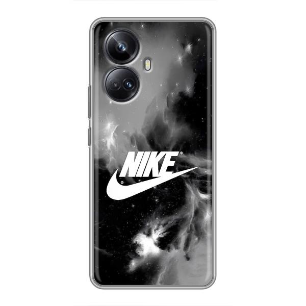 Чехол с логотипом Найк на Realme 10 Pro Plus – Найк дымчатый