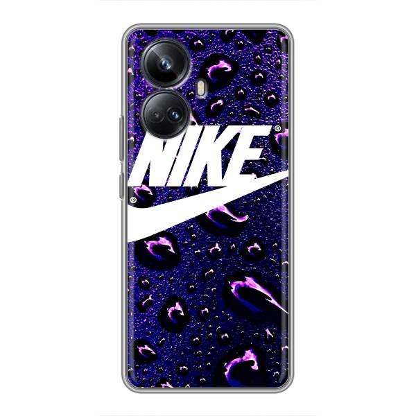 Чехол с логотипом Найк на Realme 10 Pro Plus – Найк на фиолетовом