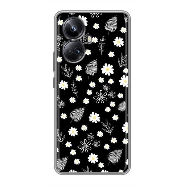 Чохли з тематикою "КВІТИ" на Realme 10 Pro Plus – цвітіння на чорному