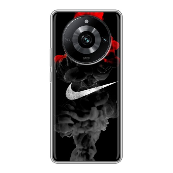 Чехол с логотипом Найк на Realme 11 – Найк на черном
