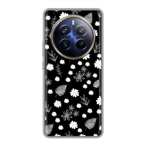 Чохли з тематикою "КВІТИ" на Realme 12 Plus – цвітіння на чорному