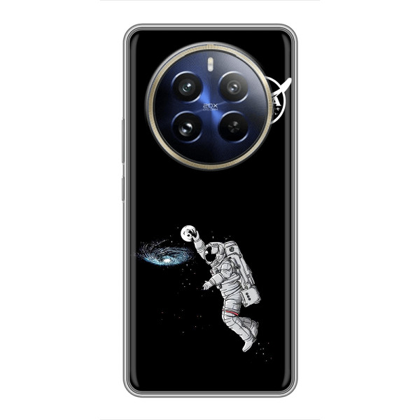 Силіконовый бампер з принтом "Наса" на Realme 12 Pro Plus – Космонавт баскетболіст