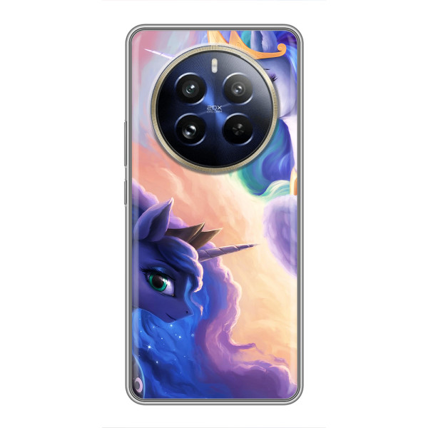 Чехол Unicorn на Realme 12 Pro Plus – Единорожки на тучках