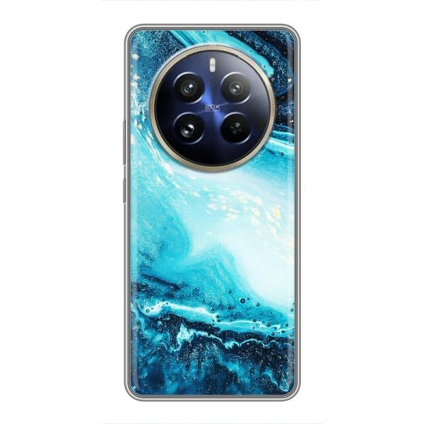 Мраморный чехол на Realme 12 Pro (VPrint) – Голубой мрамор