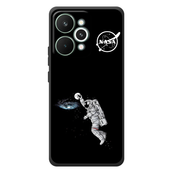 Силиконовый бампер с принтом "Наса" на RealMe 15 Pro – Космонавт баскетболист