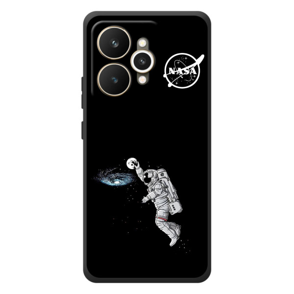 Силиконовый бампер с принтом "Наса" на Realme 15 – Космонавт баскетболист