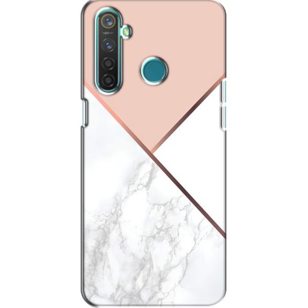 Мраморный чехол на Realme 5 Pro (VPrint) – Тройной мрамор