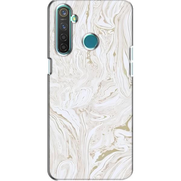 Мраморный чехол на Realme 5 (VPrint) – Белый мрамор