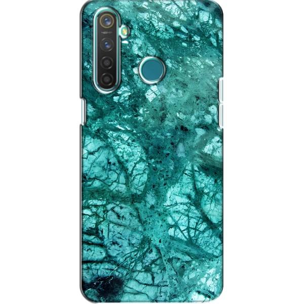 Мраморный чехол на Realme 5 (VPrint) – Зеленый мрамор