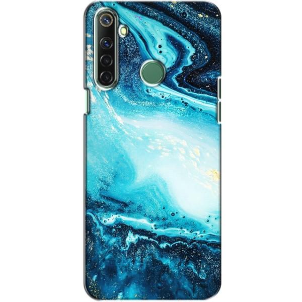 Мраморный чехол на Realme 6i (VPrint) – Голубой мрамор