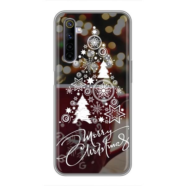 Рождественские Чехлы для Realme 6 (VPrint) – Елочка узорная