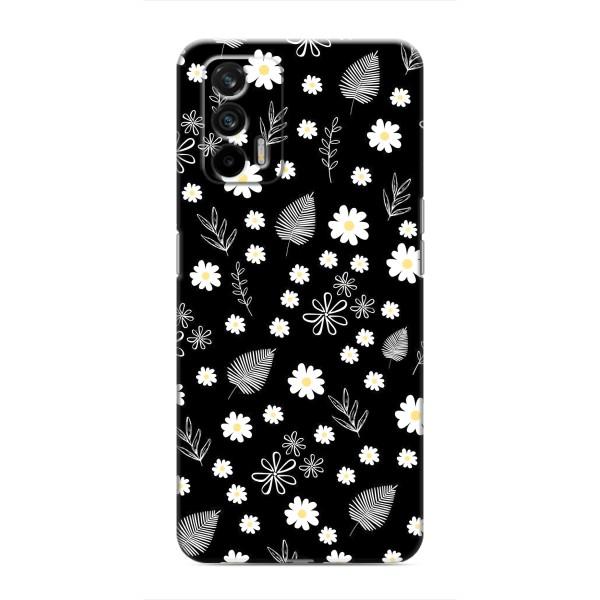 Чехлы с тематикой "ЦВЕТЫ" на Realme 7 Pro – цветение на чорном