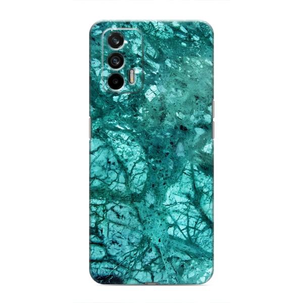Мраморний чехол на Realme 7 (VPrint) – Зелений мрамор