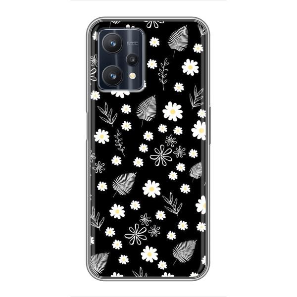 Чехлы с тематикой "ЦВЕТЫ" на Realme 9 Pro Plus – цветение на чорном
