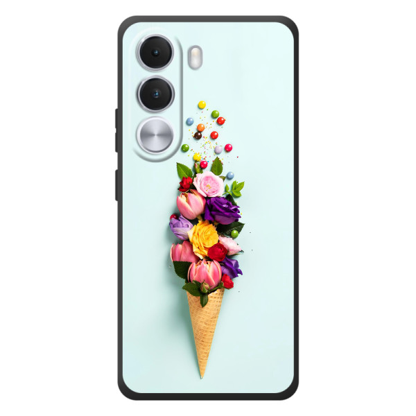 Чехлы с тематикой "ЦВЕТЫ" на Realme C100i – Цветок-мороженное
