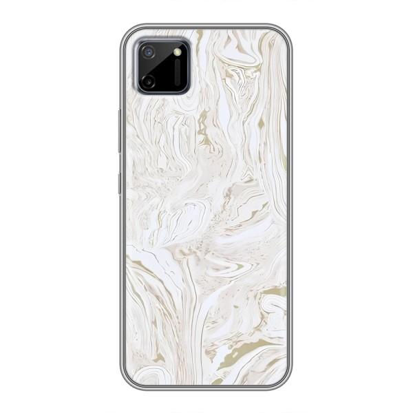 Мраморный чехол на Realme C11 (VPrint) – Белый мрамор