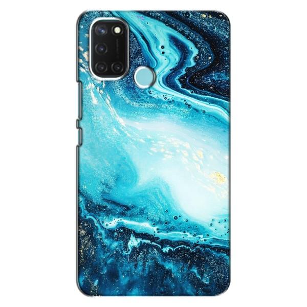 Мраморний чехол на Realme C17 (VPrint) – Блакитний мрамор