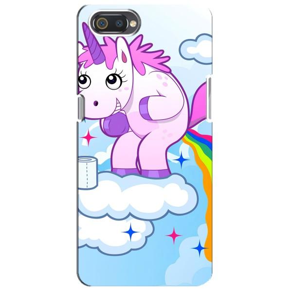 Чехол Unicorn на Realme C2 – Радуга единорожка