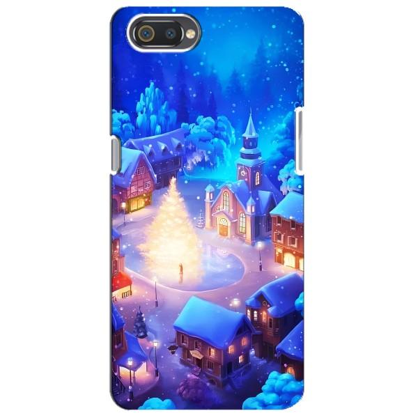 Рождественские Чехлы для Realme C2 (VPrint) – Рождественский город
