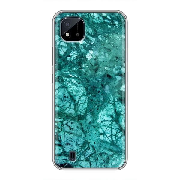 Мраморный чехол на Realme C11 (2021) / C20 (VPrint) – Зеленый мрамор