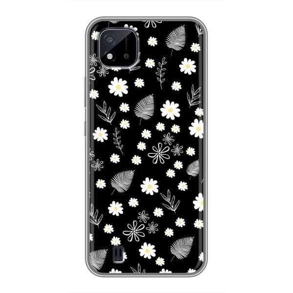 Чохли з тематикою "КВІТИ" на Realme C11 (2021) / C20 – цвітіння на чорному