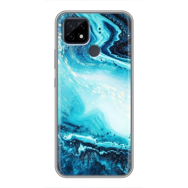 Мраморный чехол на Realme C21 (VPrint) – Голубой мрамор