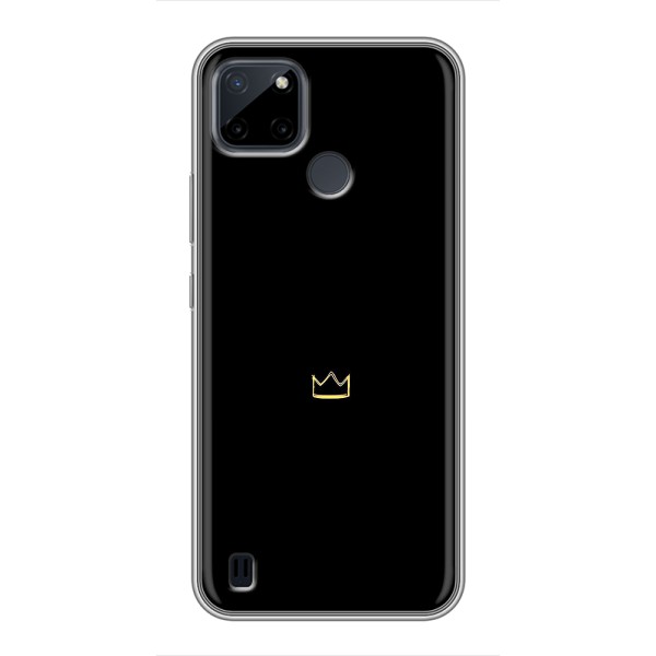 Чохол (Корона на чорному фоні) для Realme C21Y – Міні корона