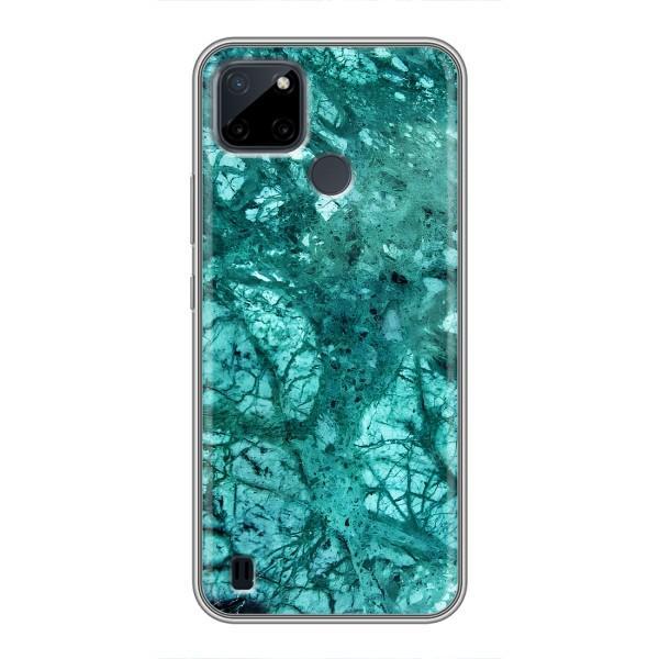 Мраморний чехол на Realme C21Y (VPrint) – Зелений мрамор