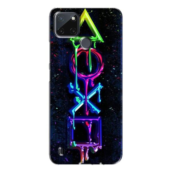 Чехлы с тематикой Киберспорт для Realme C21Y (VPrint) – Pleystation лого