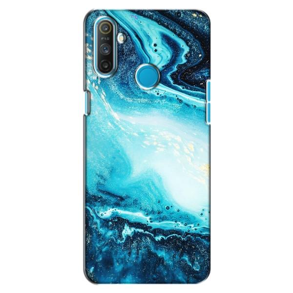 Мраморный чехол на Realme C3 (VPrint) – Голубой мрамор