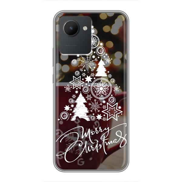 Рождественские Чехлы для Realme C30 (VPrint) – Елочка узорная