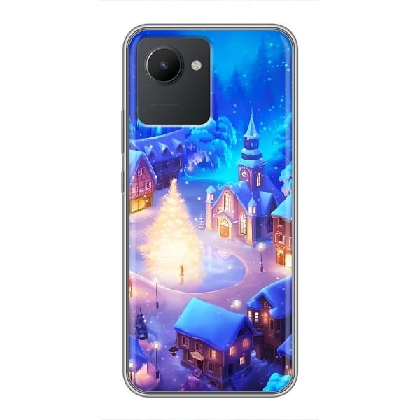 Рождественские Чехлы для Realme C30 (VPrint) – Рождественский город