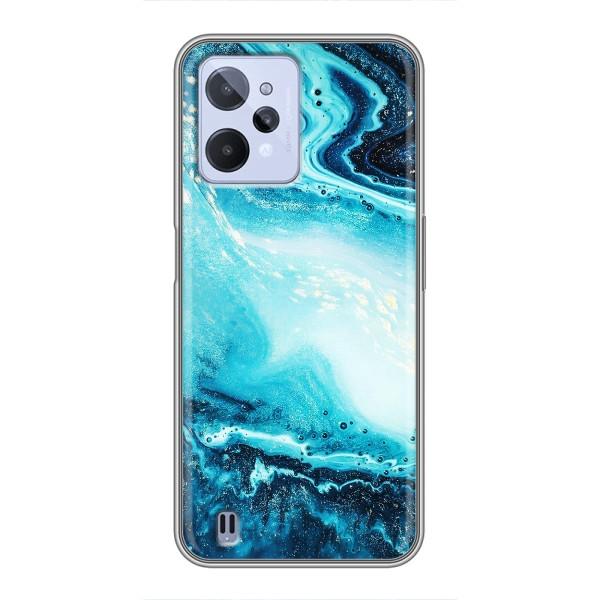 Мраморный чехол на Realme C31 (VPrint) – Голубой мрамор
