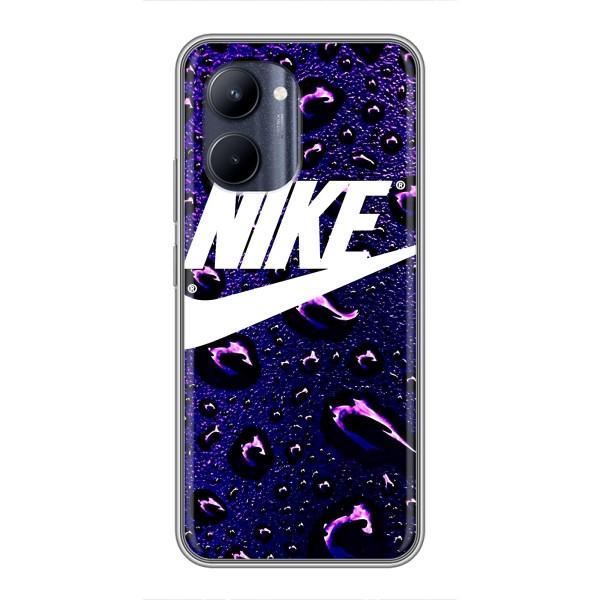 Чехол с логотипом Найк на Realme C33 – Найк на фиолетовом