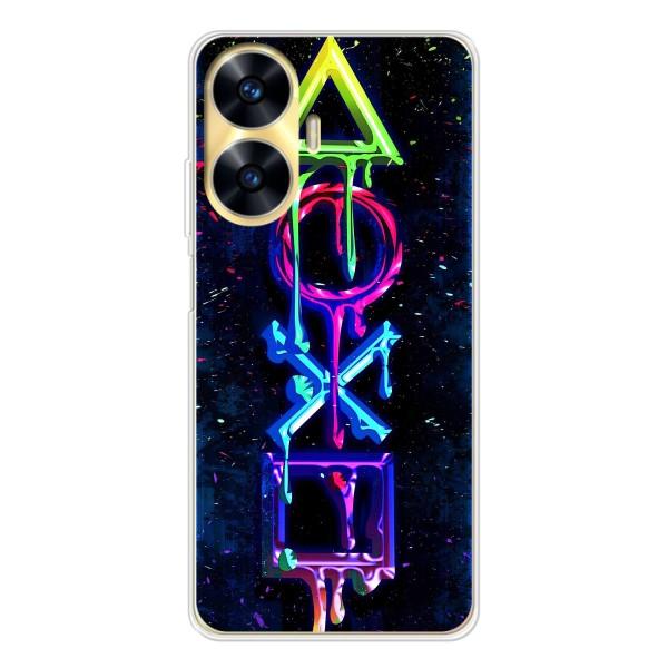 Чехлы с тематикой Киберспорт для Realme C56 (VPrint) – Pleystation лого