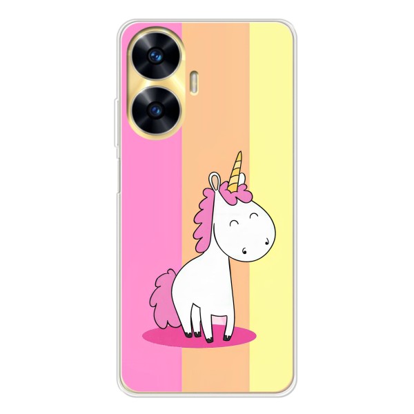 Чехол Unicorn на Realme C56 – Радужный Единорог