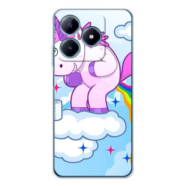 Чехол Unicorn на Realme C61 – Радуга единорожка