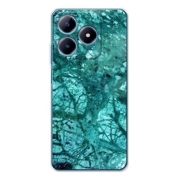 Мраморный чехол на Realme C61 (VPrint) – Зеленый мрамор