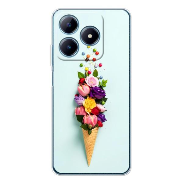 Чохли з тематикою "КВІТИ" на Realme C61 – Квітка-морозиво